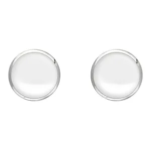 Sterling Silver Bauxite 8mm Classic Large Round Stud Earrings