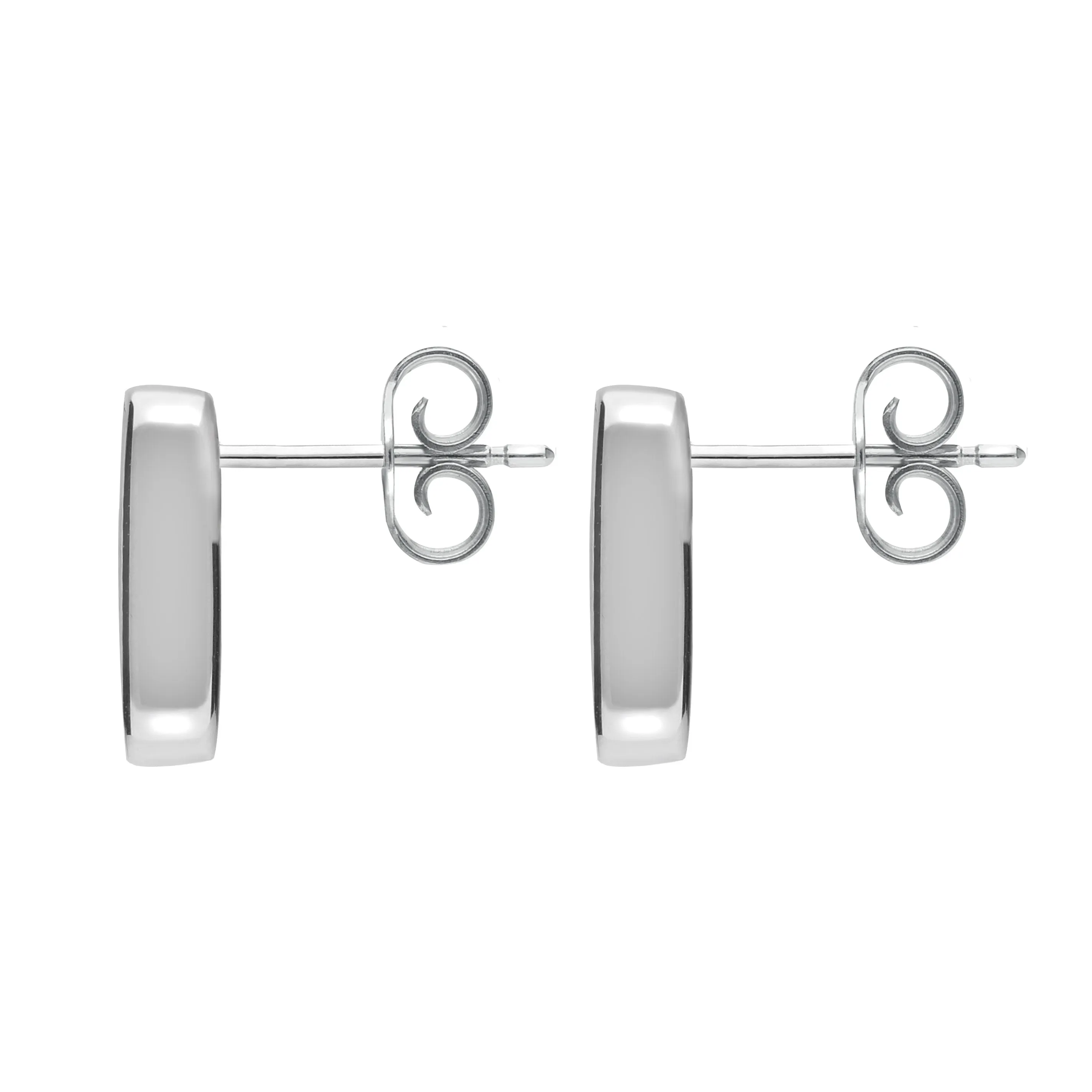 Sterling Silver Bauxite Dinky Oblong Stud Earrings