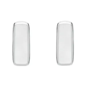 Sterling Silver Bauxite Dinky Oblong Stud Earrings