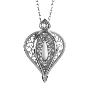 Sterling Silver Bauxite Flore Filigree Small Necklace