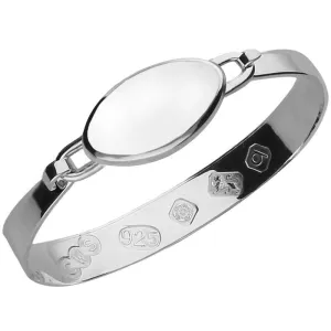 Sterling Silver Bauxite Medium Oval Bangle