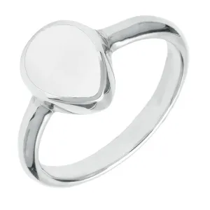Sterling Silver Bauxite Pear Shaped Ring