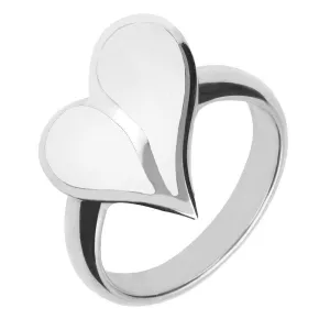 Sterling Silver Bauxite Split Heart Ring