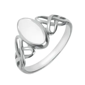 Sterling Silver Baxuite Marquise Celtic Ring