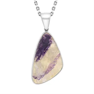 Sterling Silver Blue John Abstract Necklace D