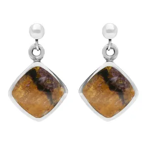 Sterling Silver Blue John Dinky Drop Earrings