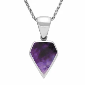 Sterling Silver Blue John Kite Shaped Necklace