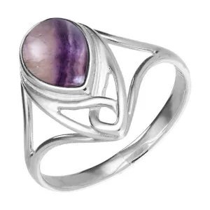 Sterling Silver Blue John Pear Celtic Ring