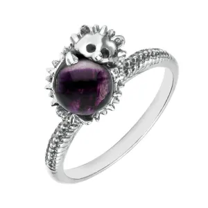 Sterling Silver Blue John Tiny Hedgehog Ring