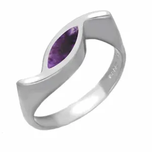 Sterling Silver Blue John Toscana Overlapping Marquise Ring