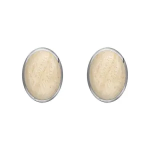 Sterling Silver Coquina 7 x 5mm Classic Small Oval Stud Earrings