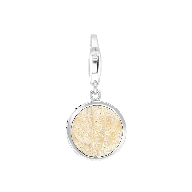 Sterling Silver Coquina Barbados Clip Charm D