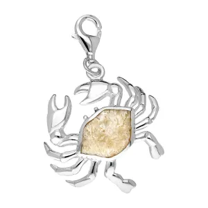 Sterling Silver Coquina Crab Charm