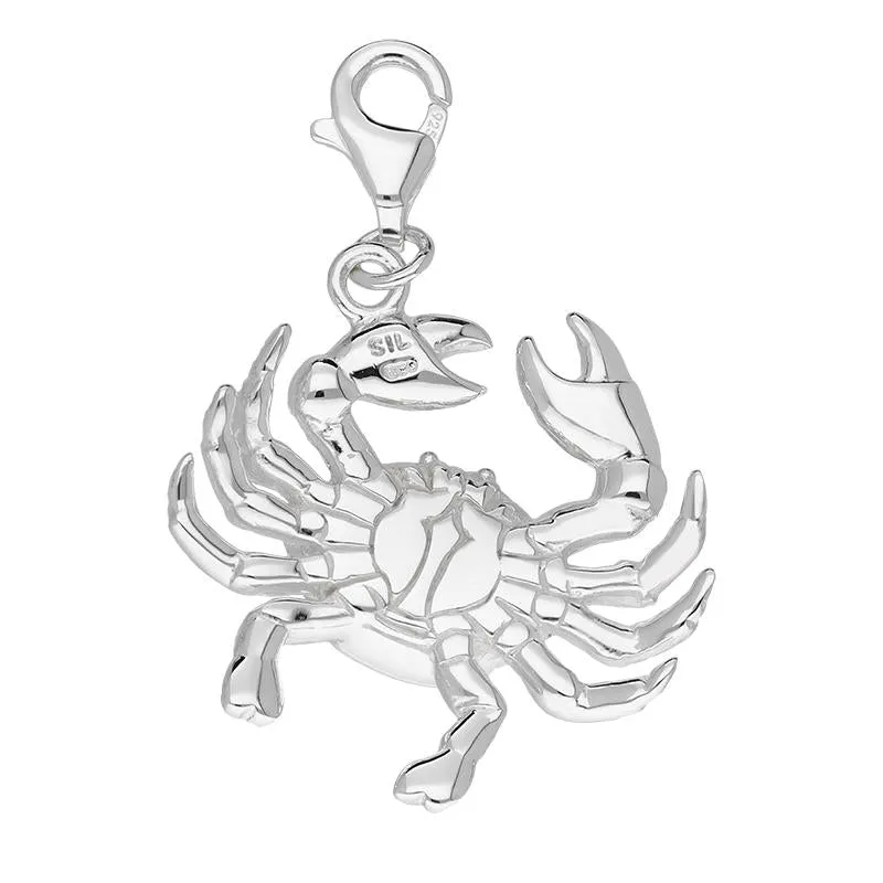 Sterling Silver Coquina Crab Charm