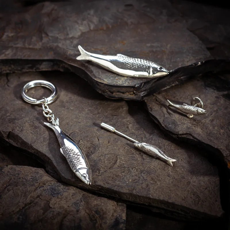 Sterling Silver Emma Stothard Silver Darling Medium Fish Charm