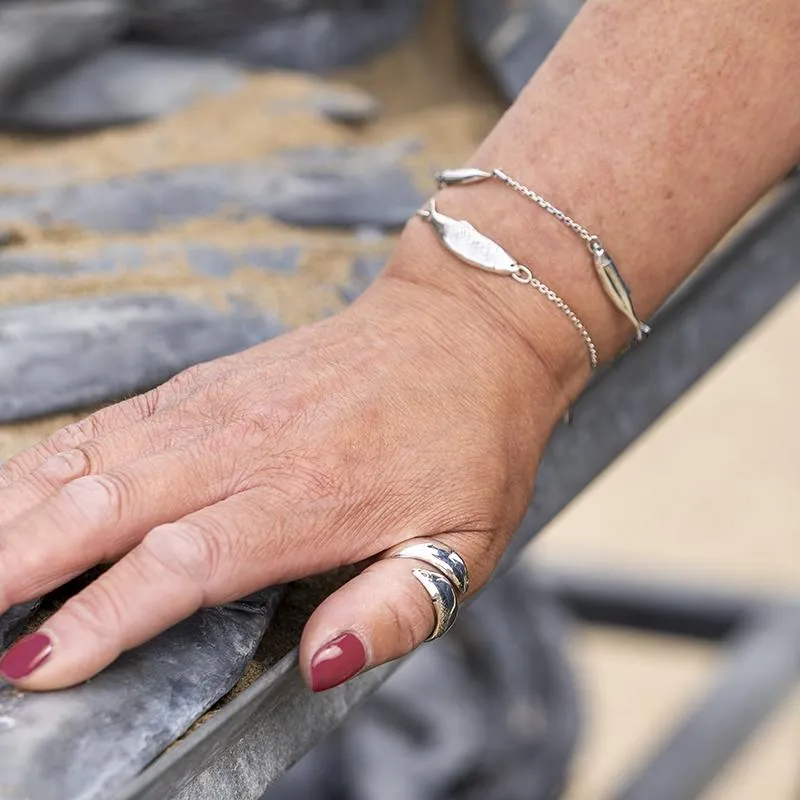 Sterling Silver Emma Stothard Silver Darling Wide Crossover Ring