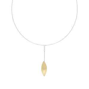 Sterling Silver Gold Plated Dropper Necklace D