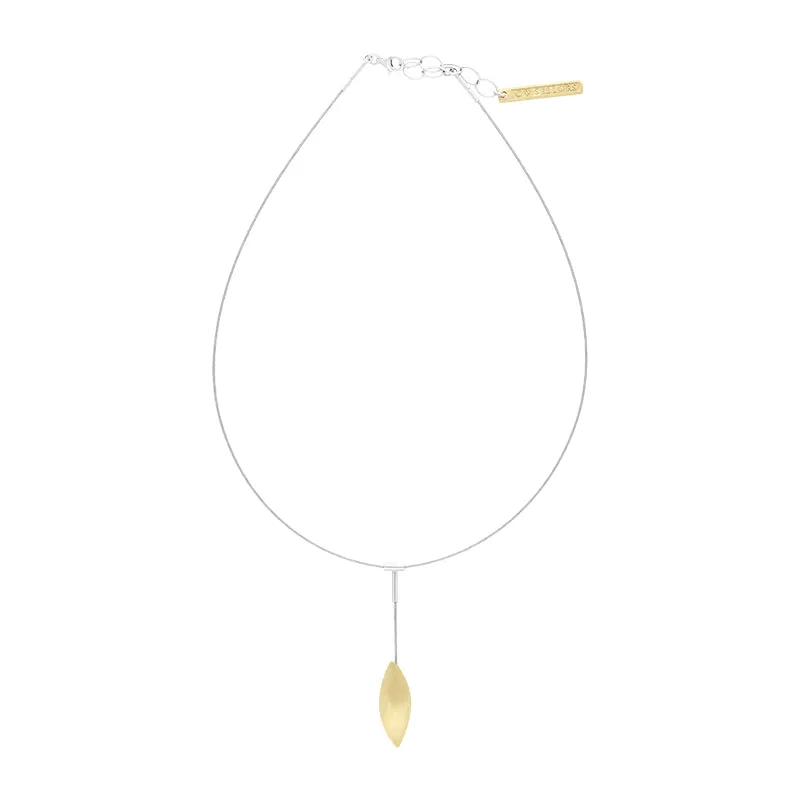 Sterling Silver Gold Plated Dropper Necklace D