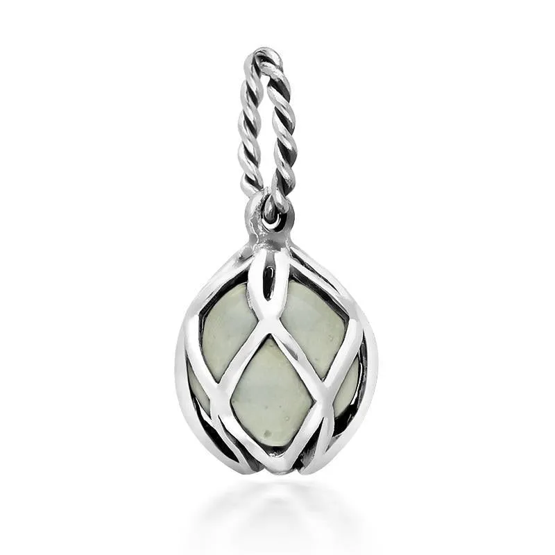 Sterling Silver Green Quartz Emma Stothard Silver Darling 8mm Float Charm