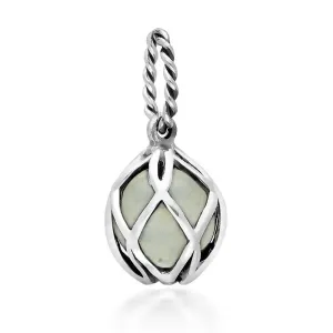 Sterling Silver Green Quartz Emma Stothard Silver Darling 8mm Float Charm
