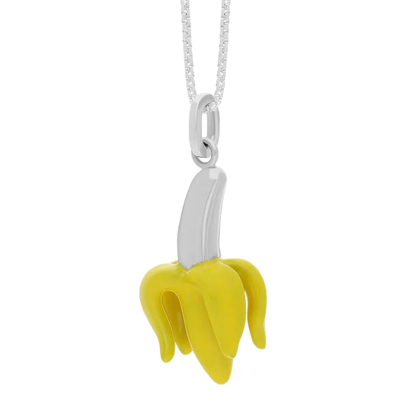 Sterling Silver House & Garden Yellow Open Banana Large Pendant D D