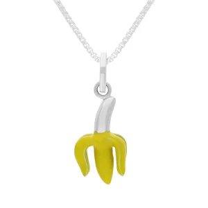 Sterling Silver House & Garden Yellow Open Banana Small Pendant D D