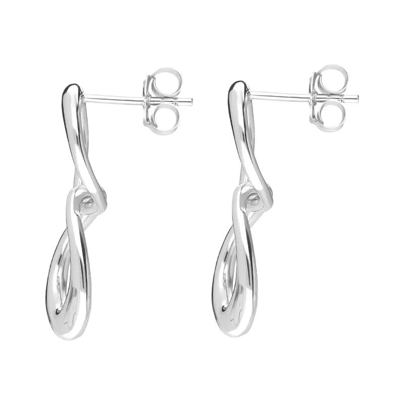 Sterling Silver Infinity Link Stud Earrings D