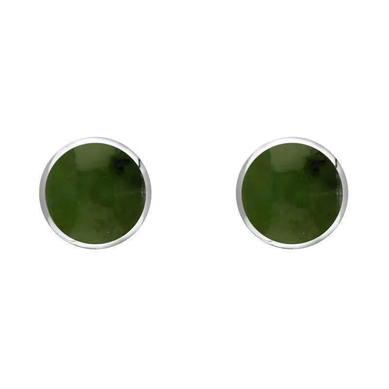 Sterling Silver Jade 5mm Classic Small Round Stud Earrings