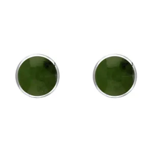 Sterling Silver Jade 5mm Classic Small Round Stud Earrings