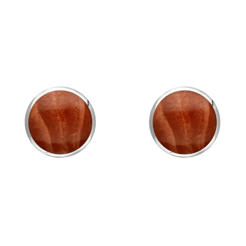 Sterling Silver Jasper 5mm Classic Small Round Stud Earrings