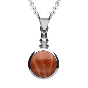 Sterling Silver Jasper Bottle Top Necklace