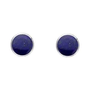 Sterling Silver Lapis Lazuli 4mm Classic Small Round Stud Earrings