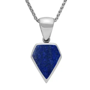Sterling Silver Lapis Lazuli Kite Shaped Necklace