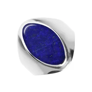 Sterling Silver Lapis Lazuli Oval Ring