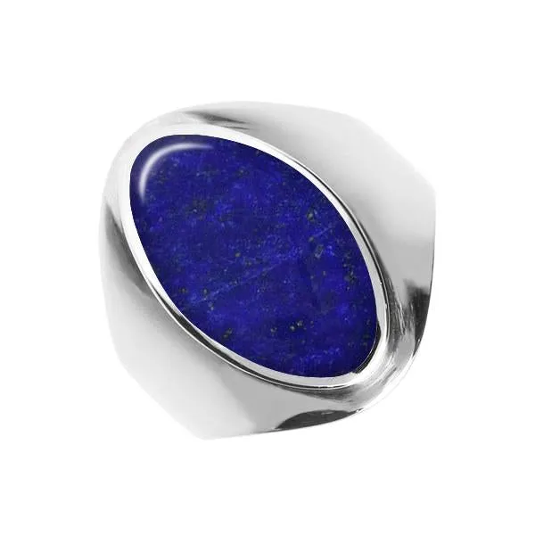 Sterling Silver Lapis Lazuli Oval Ring