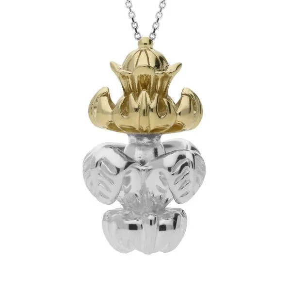 Sterling Silver Large Baroque Necklace