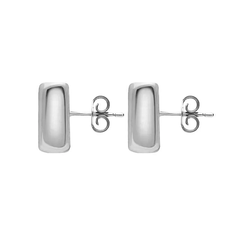 Sterling Silver Malachite Dinky Square Stud Earrings
