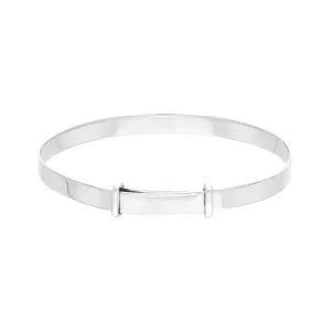 Sterling Silver Medium Feature Hallmark Baby Bangle D