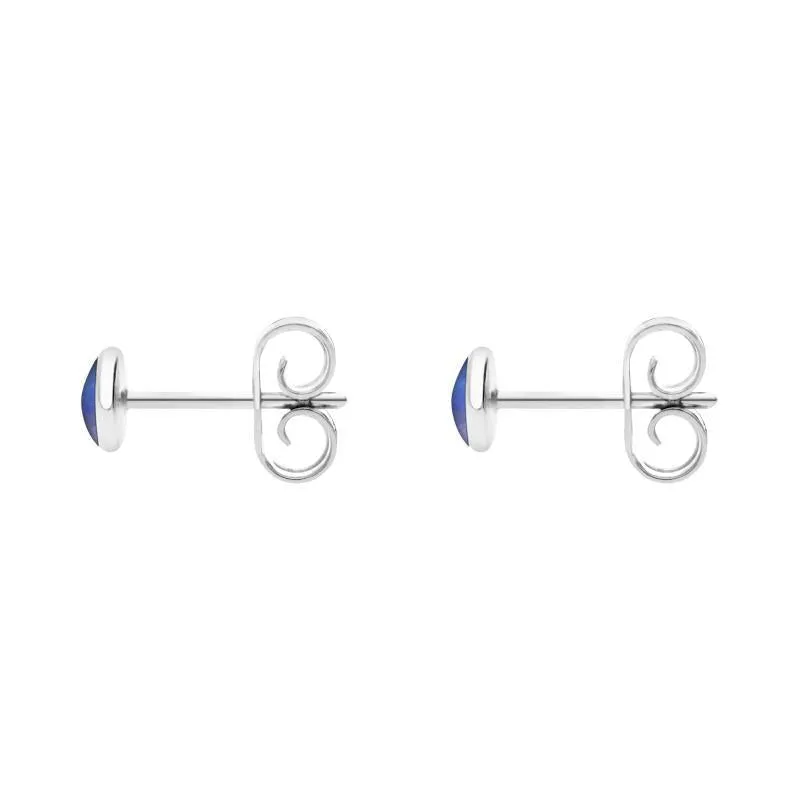 Sterling Silver Moonstone 4mm Classic Small Round Stud Earrings