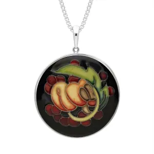 Sterling Silver Moorcroft Queens Choice Round Necklace D