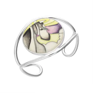Sterling Silver Moorcroft The Charger Bangle
