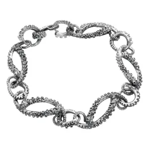 Sterling Silver Octopus Tentacle Chain Link Bracelet