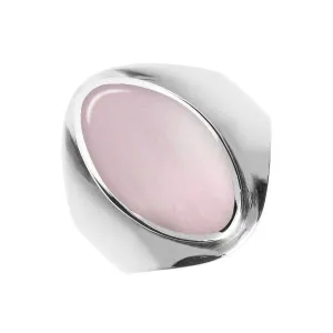 Sterling Silver Pink Mother of Pearl Oval Ring