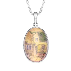 Sterling Silver Rose Quartz Royal Doulton China Wind In The Willows Necklace