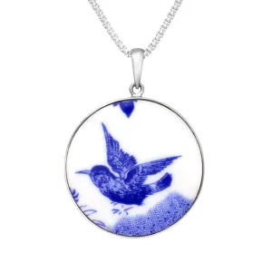 Sterling Silver Royal Crown Derby Medium Round Necklace D