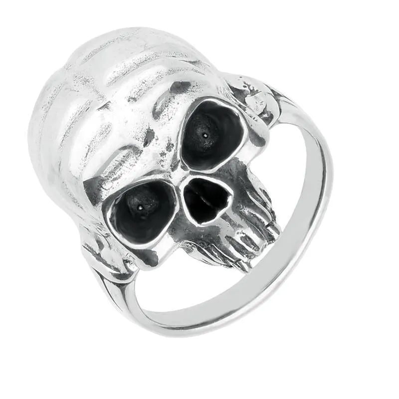 Sterling Silver Skull Fangs Ring