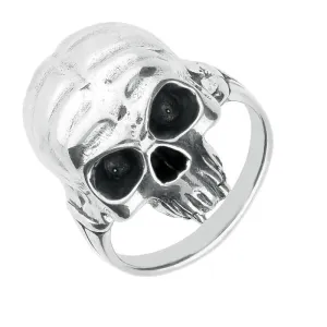 Sterling Silver Skull Fangs Ring