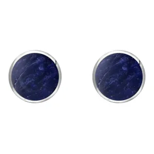 Sterling Silver Sodalite 8mm Classic Large Round Stud Earrings
