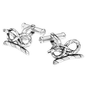 Sterling Silver Style & Fashion Devonshire Snake Cufflinks D