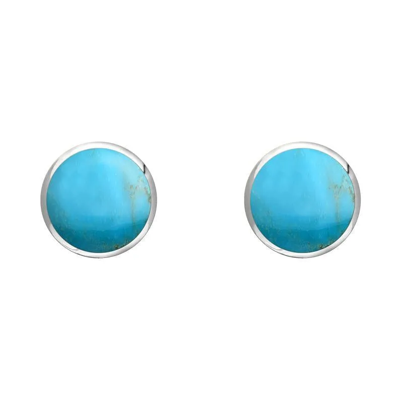 Sterling Silver Turquoise 5mm Classic Small Round Stud Earrings